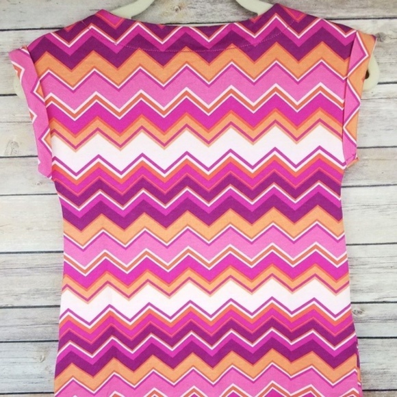 SOLD Crazy 8Dress Pink Orange Chevron Stripe - Picture 3 of 8